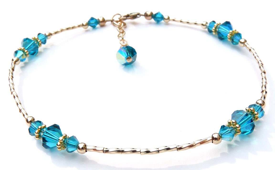 Liquid Gold Beaded Anklets