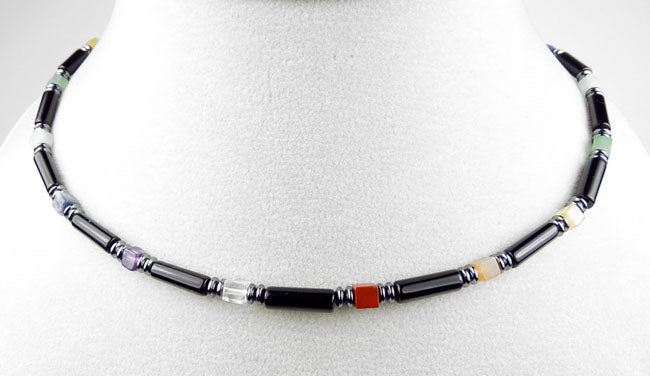 Genuine Gemstone Chakra Necklaces for Men, Yoga, Reiki, Mala Necklaces