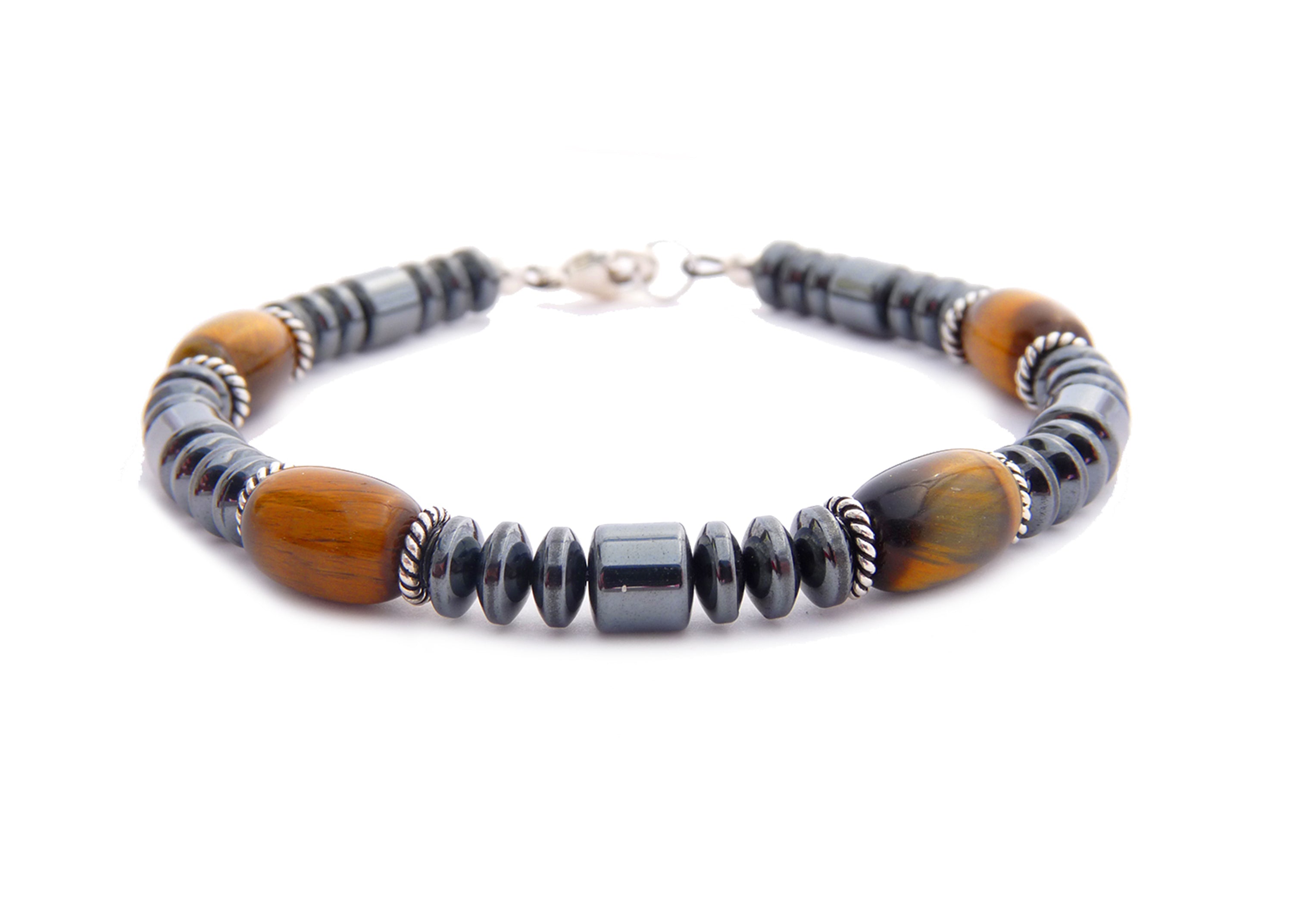 Mens Tigers Eye Will Power, Self Discipline, & Personal Power Third Chakra Bracelet, Jewels for Gents
