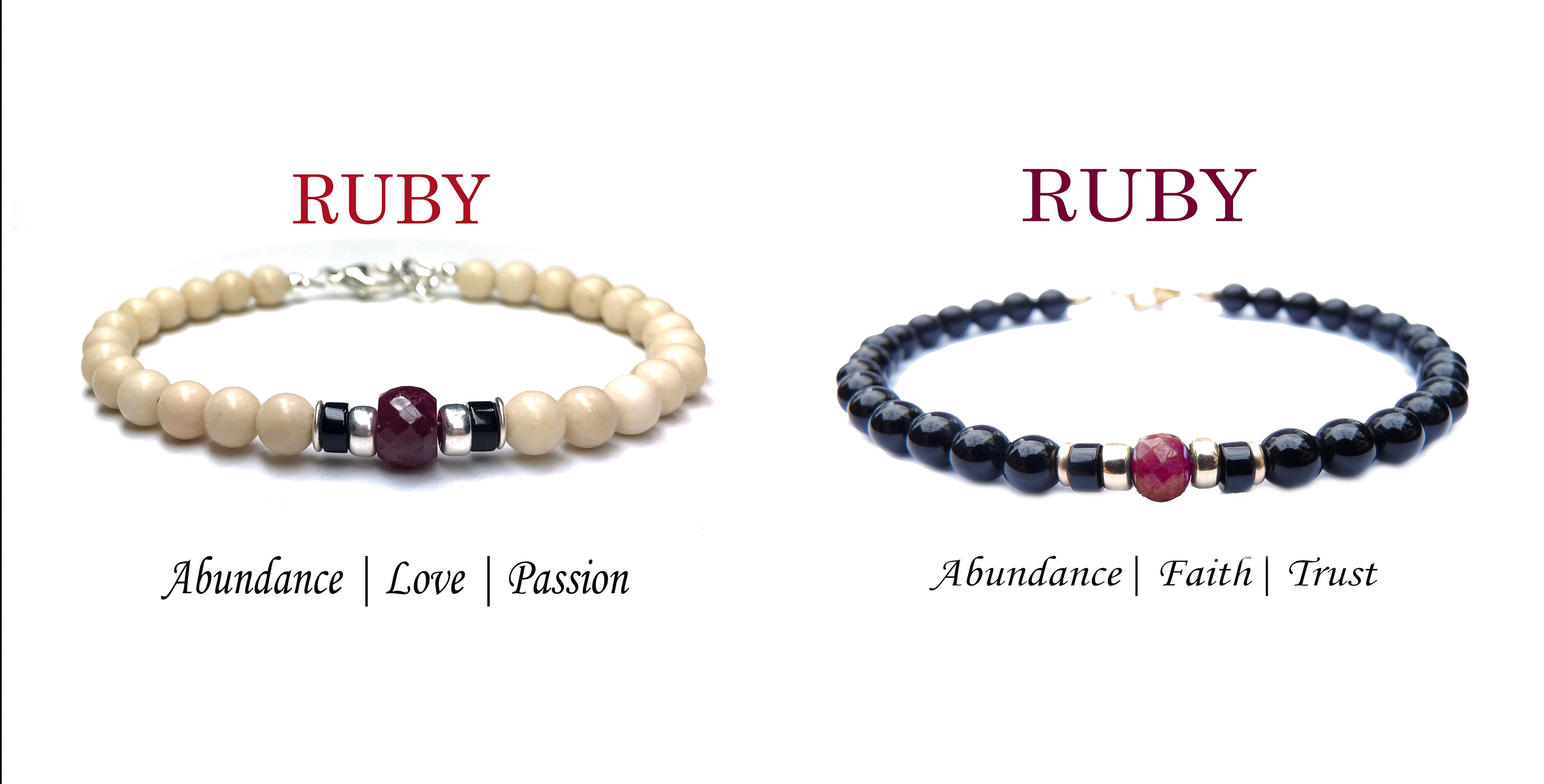 Alexandrite Birthstone Bracelets for Men, June & Zodiac Gemstones, 4MM Beaded Father & Son Black Onyx Bracelets