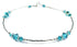 Blue Zircon December Birthstone Anklet Silver Handmade Crystal Beaded Ankle Bracelet Birthday Gift for Her