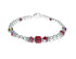 Ruby Bracelets, July Birthstone Bracelets, Handmade Silver Red Crystal Jewelry Bracelets