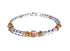 Topaz Bracelets, November Birthstone Bracelets, Handmade Silver Yellow Crystal Jewelry Bracelets