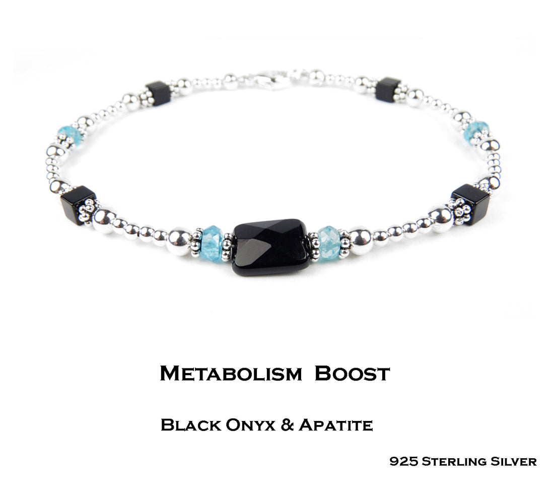 Silver Weight Loss & Metabolism Boosting Crystal Healing Bracelet for Women
