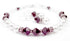 Garnet Bracelet, Crystal & Pearls Bead Bracelets for Women, Red Garnet Jewelry, January Birthstone, Birthday Gifts for Her in Sterling Silver