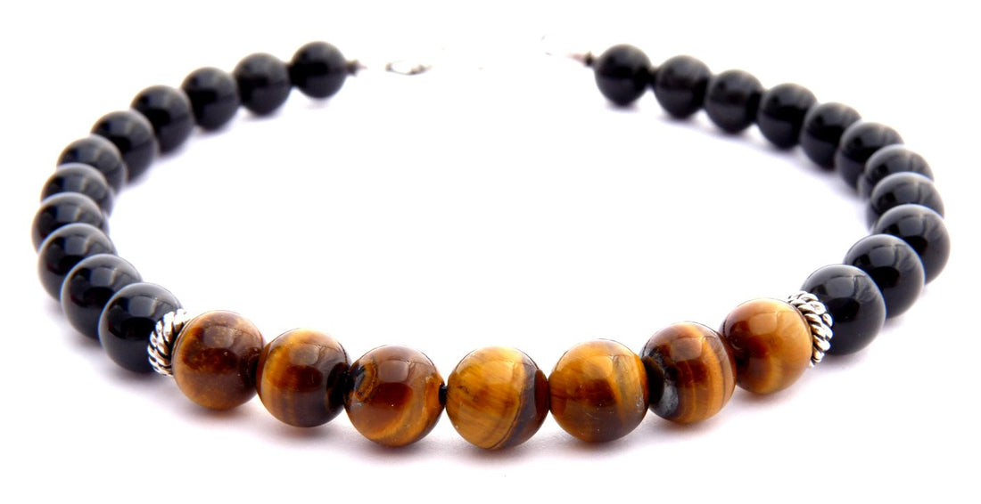 Mens Tiger Eye Bracelet PERSONAL POWER & AMBITION Solar Chakra Healing Stone Crystals Bracelet, Jewels for Gents