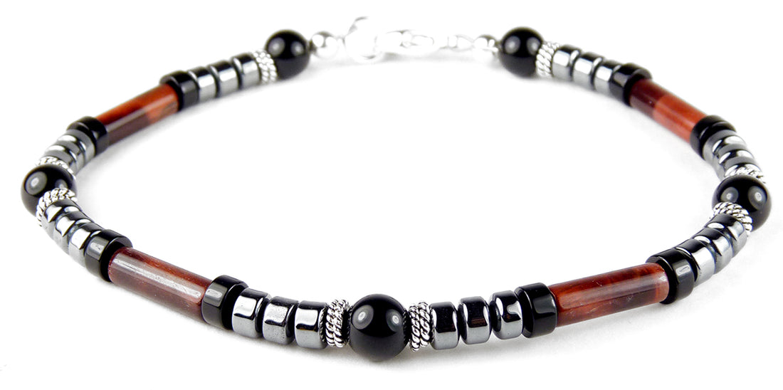 Mens Tiger Eye Bracelet, WILL POWER - DISCIPLINE & PERSONAL POWER Solar Chakra Bracelet, Jewels for Gents