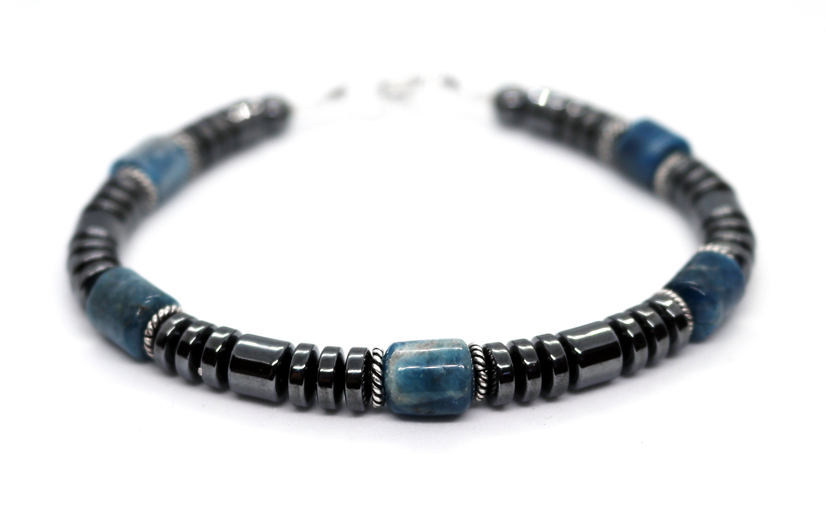 Mens APATITE Weight Loss & Metabolism Boosting Crystal Healing Bracelet