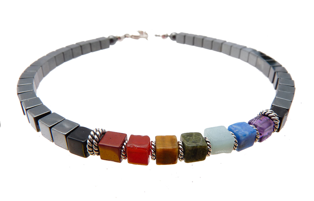 Mens Chakra Bracelets, Authentic 7 Stone Chakra Jewelry, Genuine Gemstones Mala Yoga Bracelets, Jewels for Gents