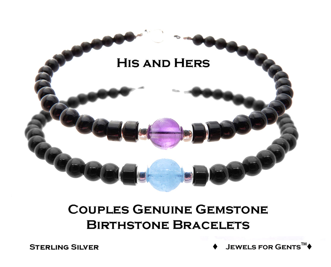 His and Her Bracelets, Couples Bracelet Set, Matching Couple Beaded Friendship Bracelet, Father Son