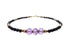 14Kt Purple Amethyst Birthstone Bracelet, February Gold or Silver Beaded Gemstone Bracelet; Stacker Jewelry Gift for Her, Dainty Minimalist Birthday Gift for Women