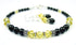 Black Pearl Yellow Citrine November Crystal Jewelry Birthstone Beaded Bracelets & Earrings Set