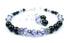 Black Pearl Tanzanite December Crystal Jewelry Birthstone Beaded Bracelets & Earrings Set