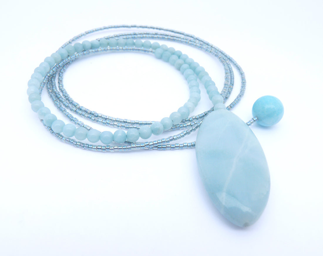 Amazonite Diane Keaton Lariat Necklace Somethings Gotta Give Lasso Necklace