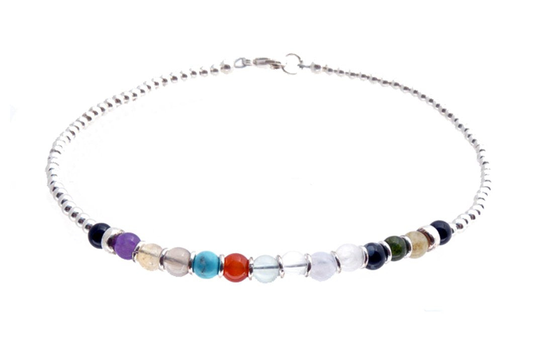 Sobriety Anklet Bracelet, 12 Step AA Jewelry, Unique Sobriety Gifts, Recovery Jewelry by SobrietyStones A-12STEP-05