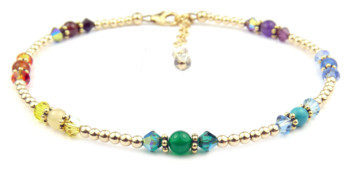 Chakra Anklets, Chakra Balance, Chakra Harmony, Chakra Healing Jewelry