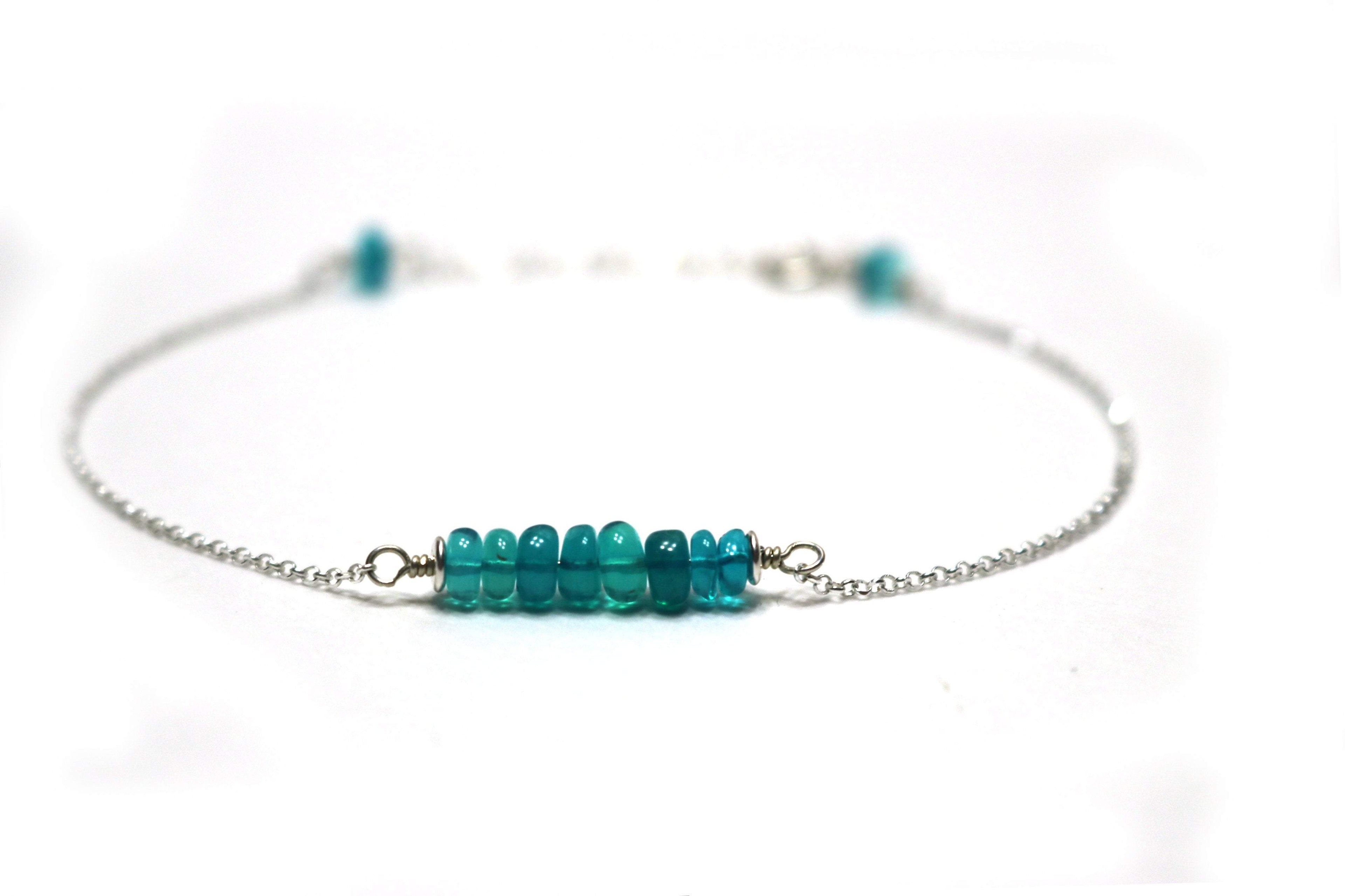 Gemstone Bar Bracelets, Personalized Birthstone Bracelets