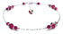 Handmade Ruby July birthstone anklet in 925 sterling silver with liquid silver beads and extender.