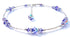 Handmade Tanzanite December birthstone anklet in 925 sterling silver with liquid silver beads and extender.