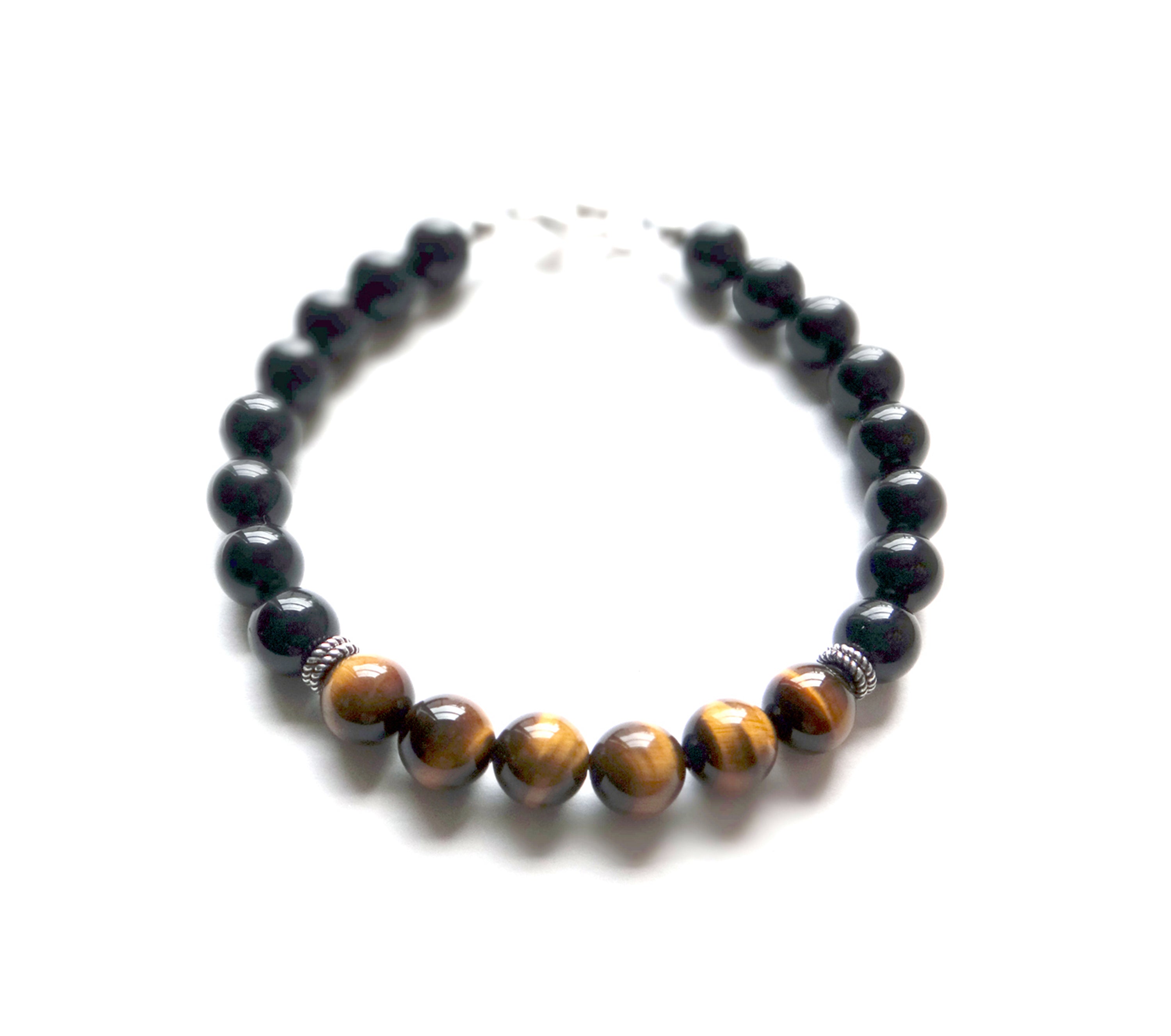 Mens Tiger Eye Bracelet STEADFAST &amp; DETERMINED Solar Chakra Bracelet Healing Stone Crystals Bracelet, Jewels for Gents