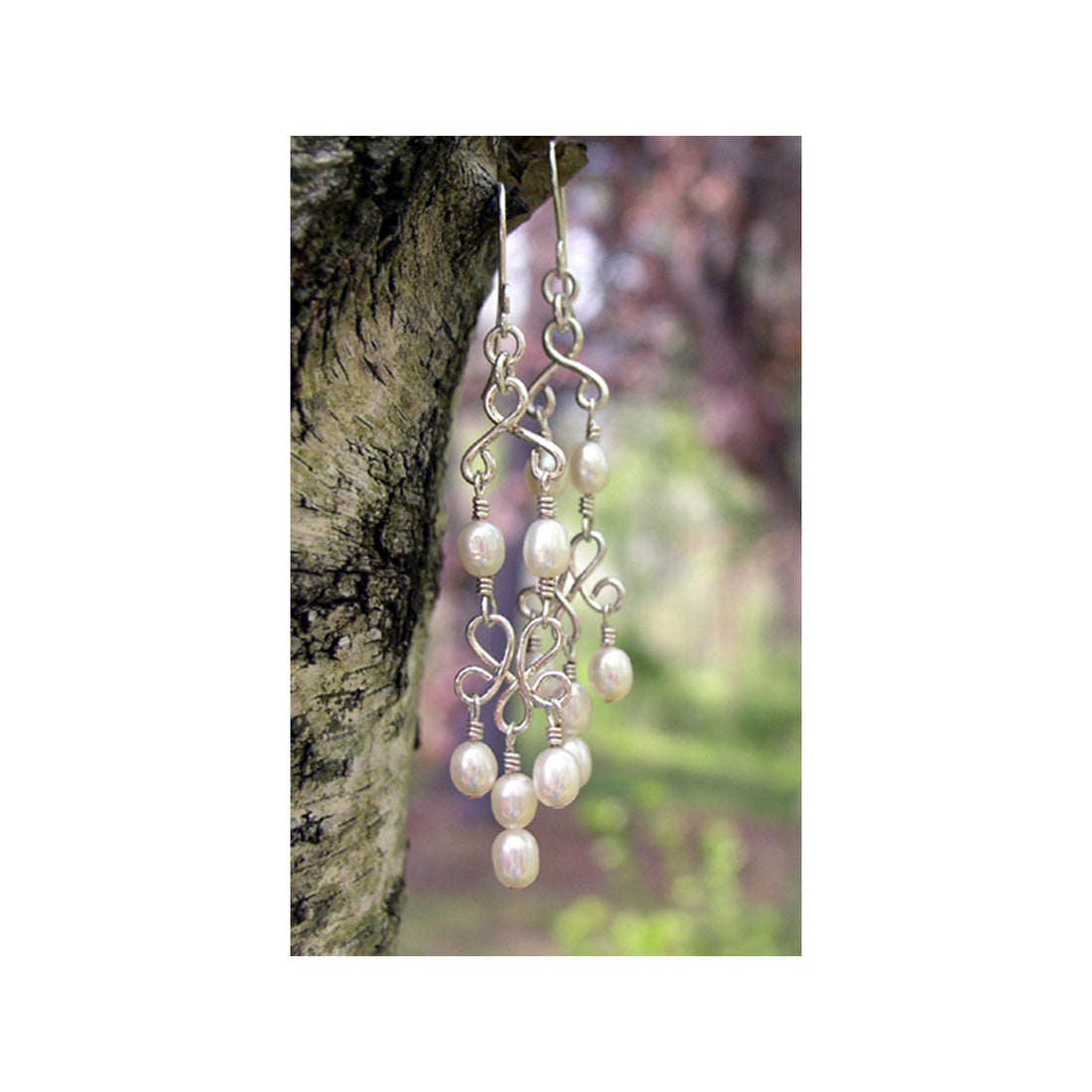 Pearl Chandelier Earrings | Wedding Earrings | Bridal Chandelier Earrings