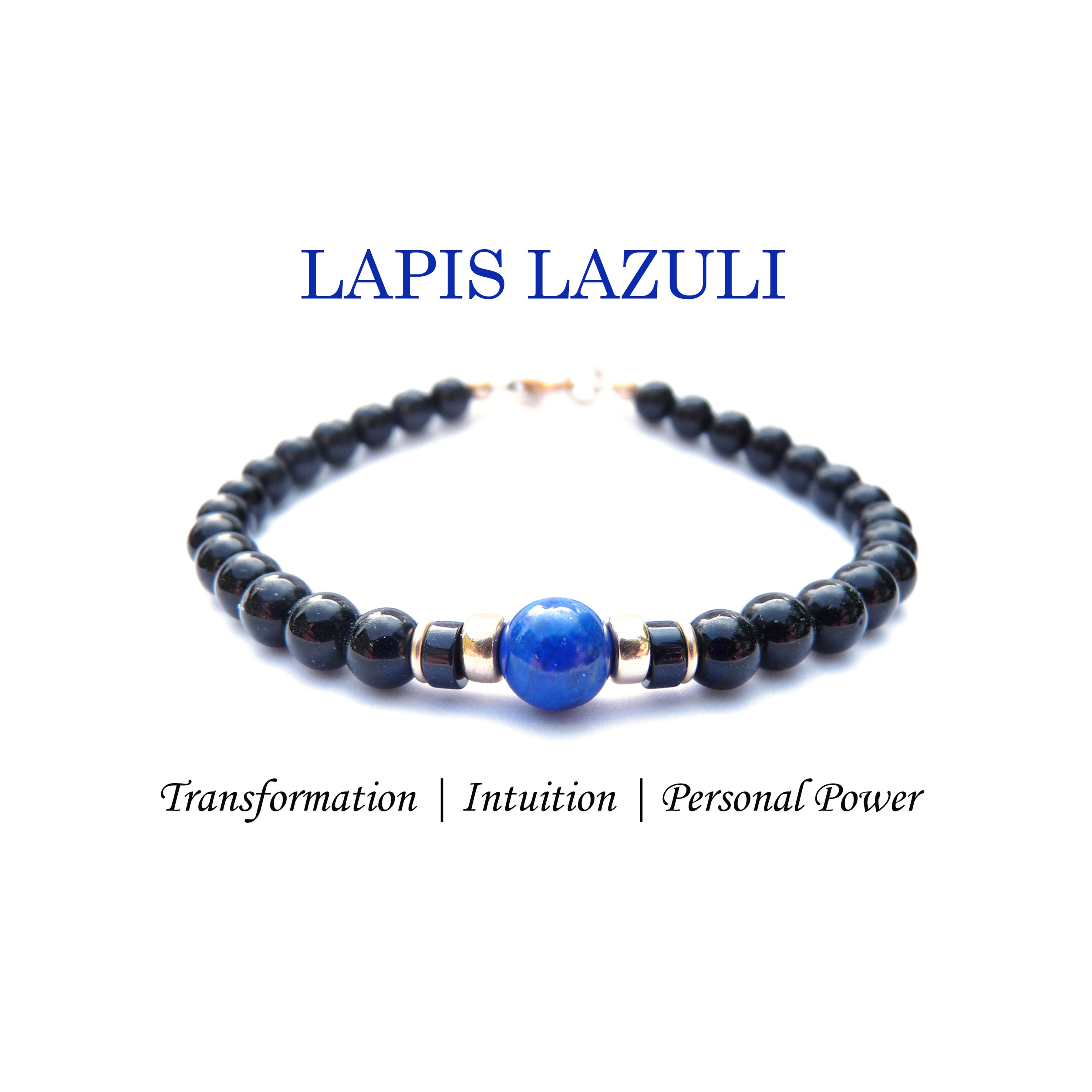 Men's Lapis Bracelet - Men's Beaded Bracelet - Bracelet for Enhancing  Memory — Lotus & Lava