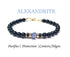 Handmade Alexandrite Bracelet. June Scorpio & Gemini Zodiac birthstones. Perfect Father & Son gift. 