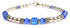 14K GF Sapphire Bracelets, September Birthstone Bracelets, Blue Beaded Bracelets, Crystal Jewelry