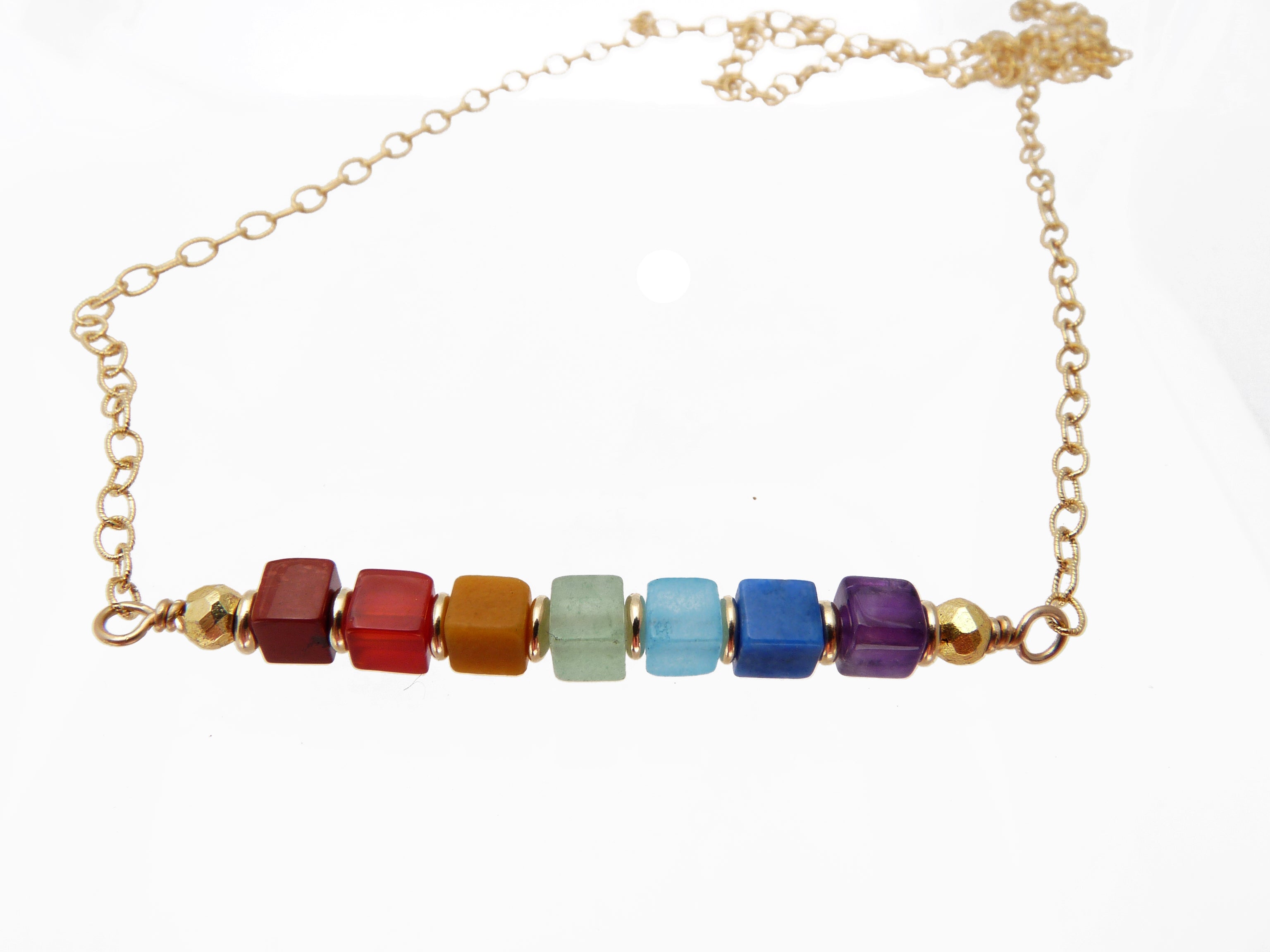 7 Chakra Stone Orgonite Healing Pendant Natural Gemstone Resin Charm  Necklace | eBay