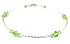 Peridot August Silver Handmade Crystal Birthstone Beaded Anklets Bracelets