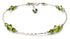 Olivine August Birthstone Anklets Gold Handmade Crystal Beaded Ankle Bracelets