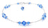 Sapphire September Silver Handmade Crystal Birthstone Beaded Anklets Bracelets