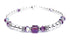 Amethyst Bracelets, February Birthstone Bracelets, Handmade Silver Purple Crystal Jewelry