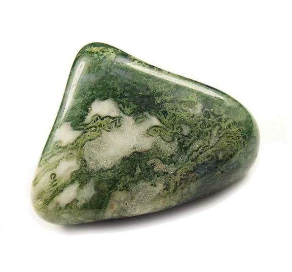 4. Green Moss Agate Stones - STONE OF RE-BIRTH AND RE-NEWAL