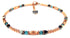 Handmade Copper Anklets, Beaded Anklets, Zircon Crystal December Birthstone Anklets