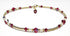 Handmade Gold Ruby Anklet, July Birthstone Anklet, Gold Beaded Ankle Bracelet