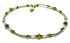 Handmade Gold Olivine Peridot Anklet, August Birthstone Anklet, Gold Beaded Ankle Bracelet