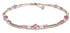 Handmade Gold Pink Tourmaline Anklet, October Birthstone Anklet, Gold Beaded Ankle Bracelet