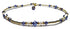 Handmade Gold Tanzanite Anklet, December Birthstone Anklet, Gold Beaded Ankle Bracelet