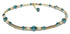 Handmade Gold Blue Zircon Anklet, December Birthstone Anklet, Gold Beaded Ankle Bracelet