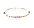 Handmade Gold Tanzanite Gemstone Anklets, December Birthstone Beaded Ankle Bracelets