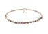 14k GF Pink Sapphire Gemstone Beaded Anklets, September Birthstone Crystal Beaded Ankle Bracelet Birthday Gift for Her