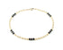 Gold Black Onyx Gemstone Beaded Anklets, Beaded Ankle Bracelets