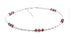Garnet Ankle Bracelet, Gemstone Beaded Anklets for Women, Red Garnet Jewelry, January Birthstone, Capricorn Birthday Gifts for Her in Gold & Sterling Silver