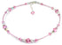 Pink Tourmaline Anklet, October Birthstone Anklet, Handmade Austrian Crystal Beaded Ankle Bracelets