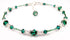Emerald Anklet, May Silver Handmade Birthstone Crystal Beaded Ankle Bracelet Birthday Gift for Her