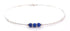 Lapis 925 Silver Minimalist Anklet February Birthstone