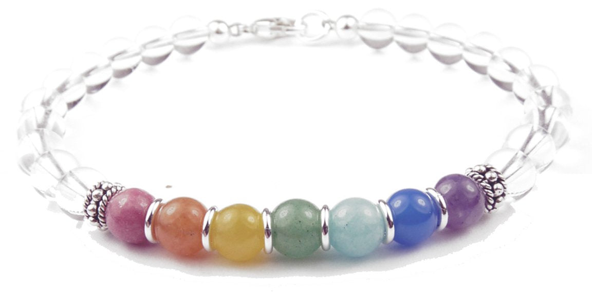 Chakra Bracelets, Mindfulness Gift, Real Crystals Protection, Gemstone Bracelet Medatation Gifts B7021