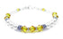 Citrine November Birthstone Bracelet, Genuine Freshwater Pearl Crystal Jewelry Beaded Bracelet