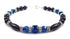 Blue Sapphire Birthstone Bracelets, Black Onyx Crystal Jewelry Beaded Bracelets